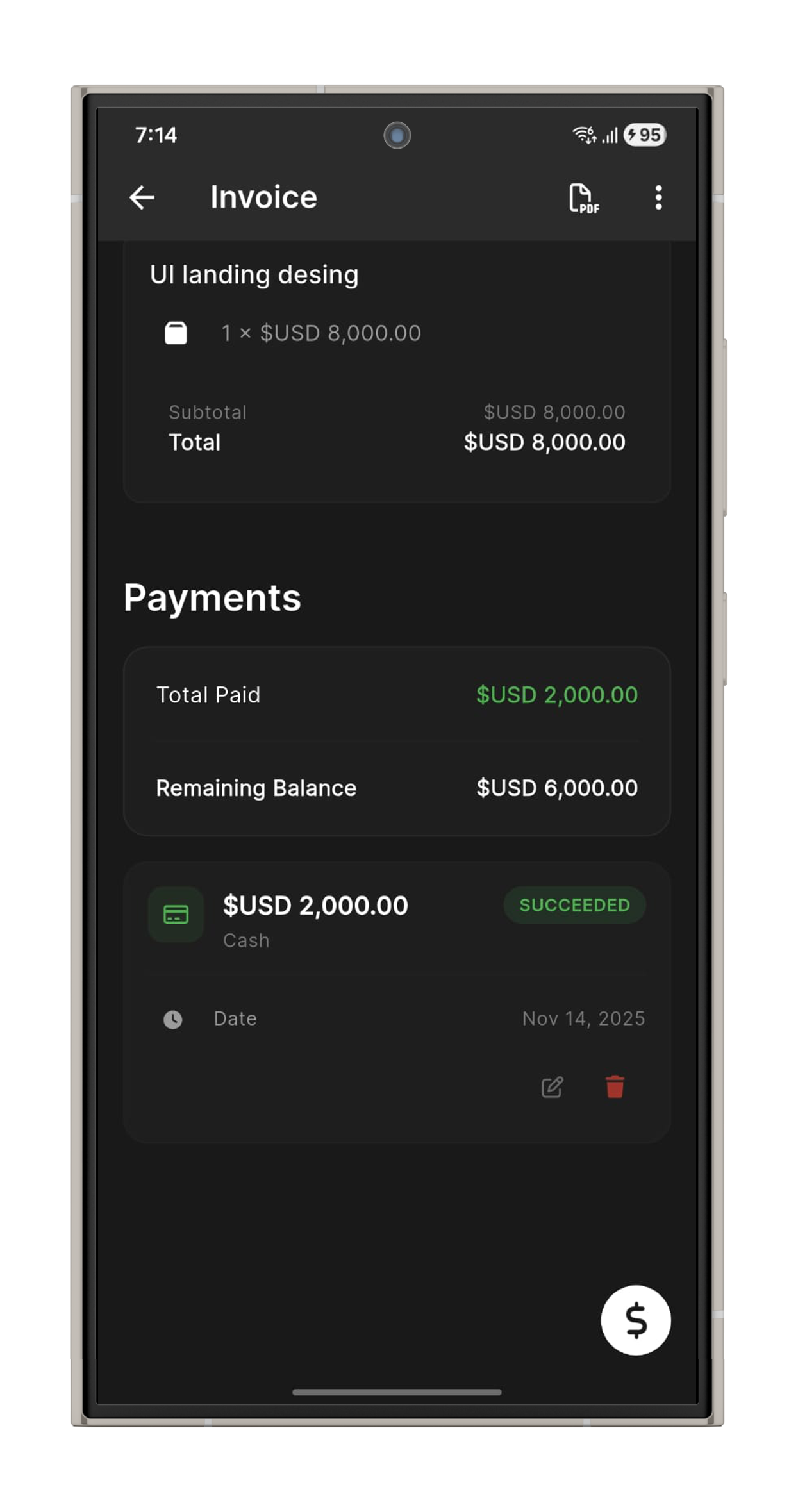 Track payments and balances effortlessly